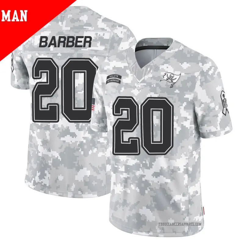 Men's ＃20 Ronde Barber Tampa Bay Buccaneers Limited Arctic Camo 2024 Salute to Service Jersey
