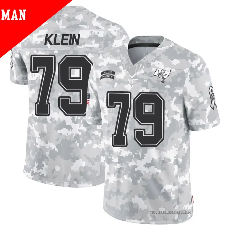 Men's ＃79 Elijah Klein Tampa Bay Buccaneers Limited Arctic Camo 2024 Salute to Service Jersey