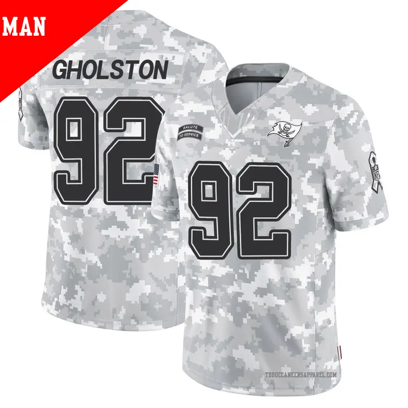 Men's ＃92 William Gholston Tampa Bay Buccaneers Limited Arctic Camo 2024 Salute to Service Jersey