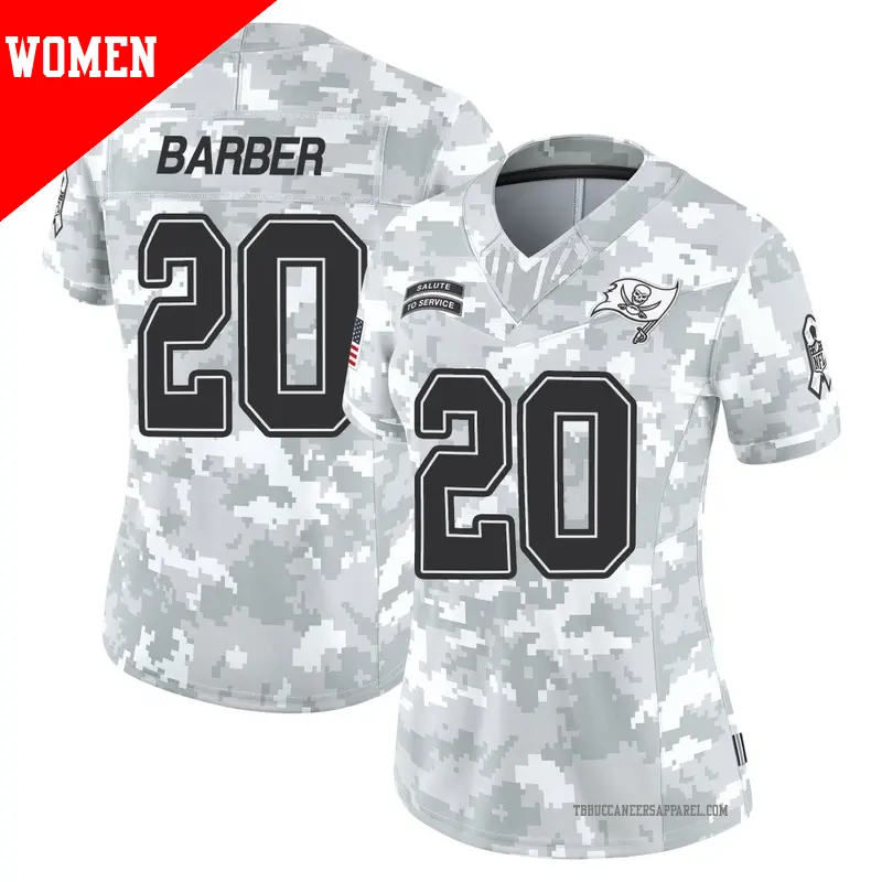 Women's ＃20 Ronde Barber Tampa Bay Buccaneers Limited Arctic Camo 2024 Salute to Service Jersey