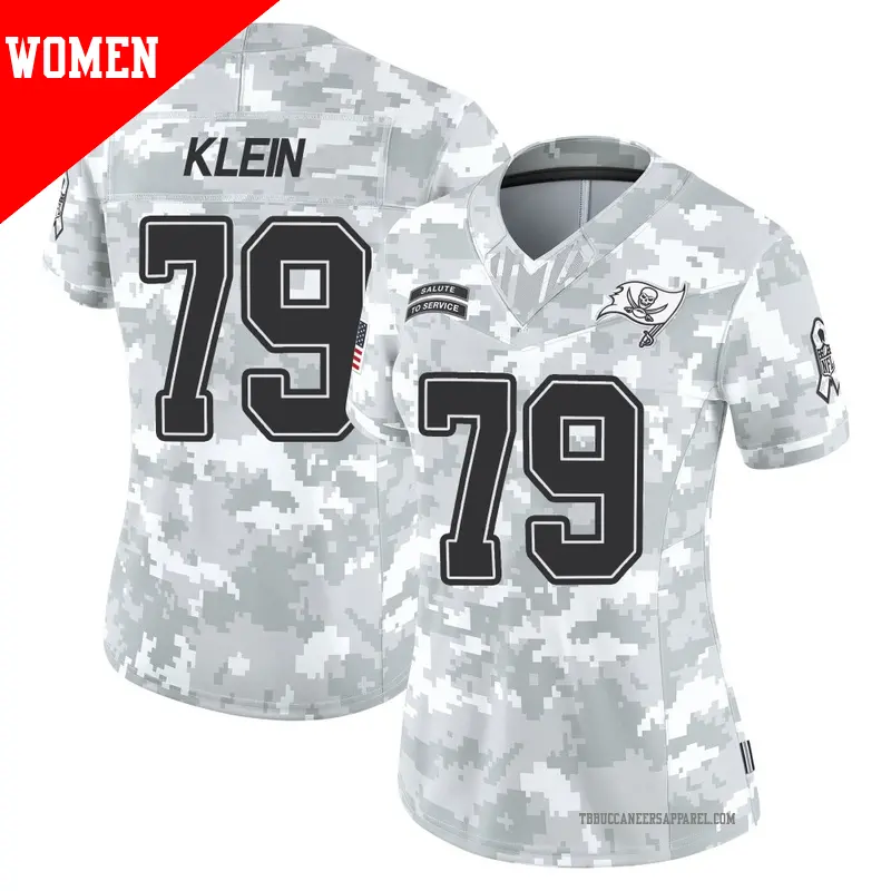 Women's ＃79 Elijah Klein Tampa Bay Buccaneers Limited Arctic Camo 2024 Salute to Service Jersey